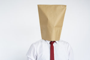 man wearing a paper bag on his head - rawpixel