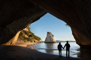 Two people in a new zealnad cave